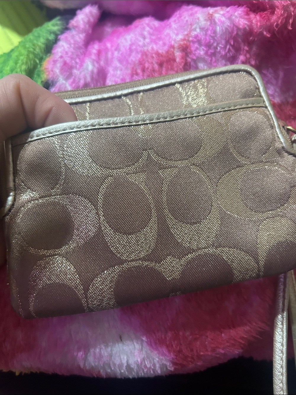 Vintage Y2K coach monogram canvas wristlet - Picture 5 of 10